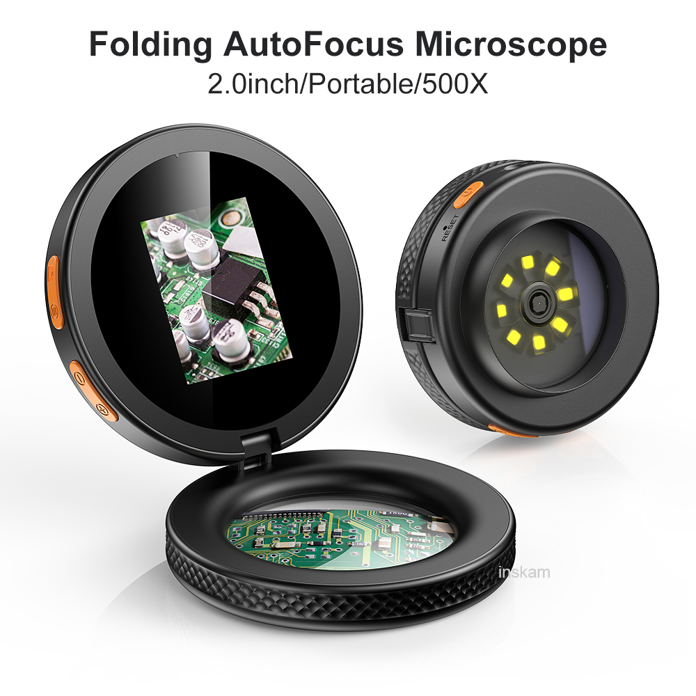 Autofocus Microscope Mini 500X - Digital Magnifier Reading 评论和价格